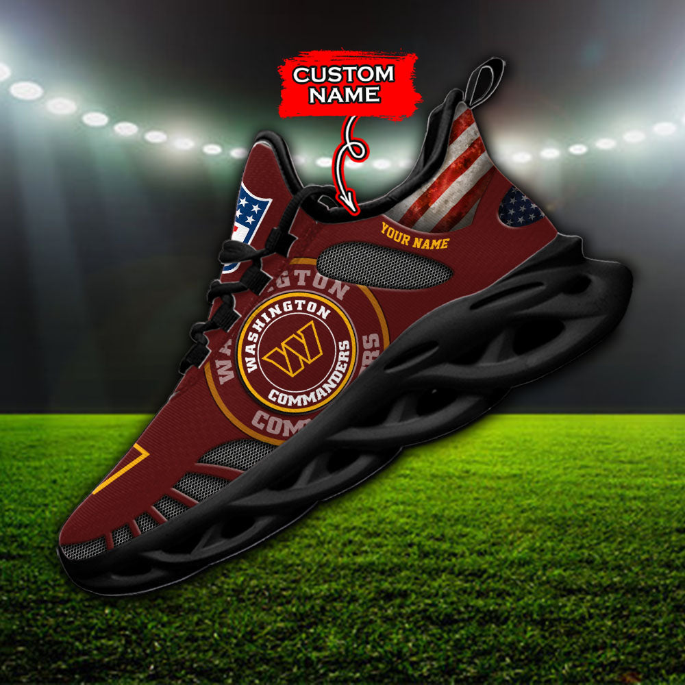 Ideafootwear Washington Commanders NFL Max Soul Shoes Sneakers For Men And Women