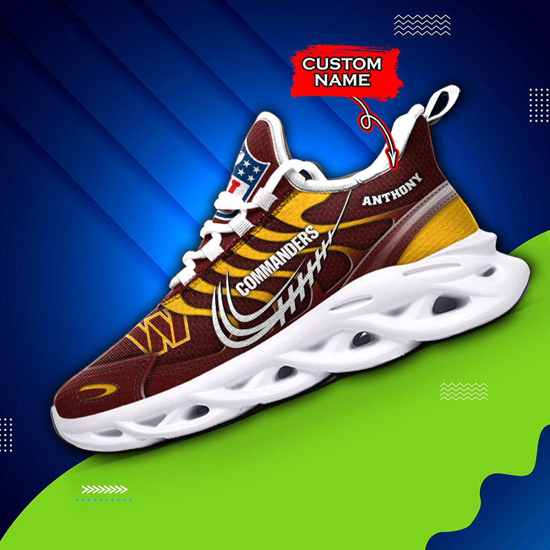 Ideafootwear Washington Commanders NFL Max Soul Shoes Sneakers For Men And Women