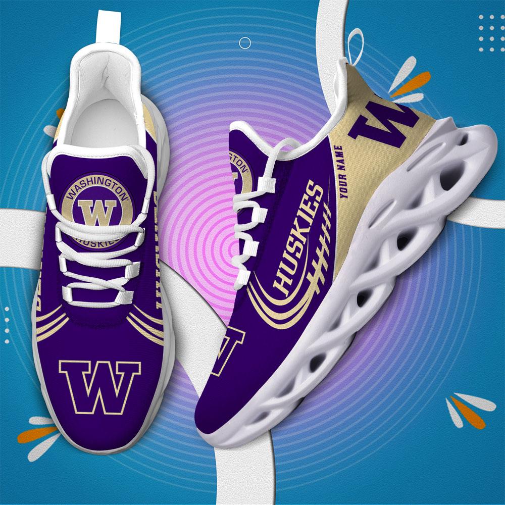 Ideafootwear Washington Huskies Max Soul Shoes Sneakers For Men And Women
