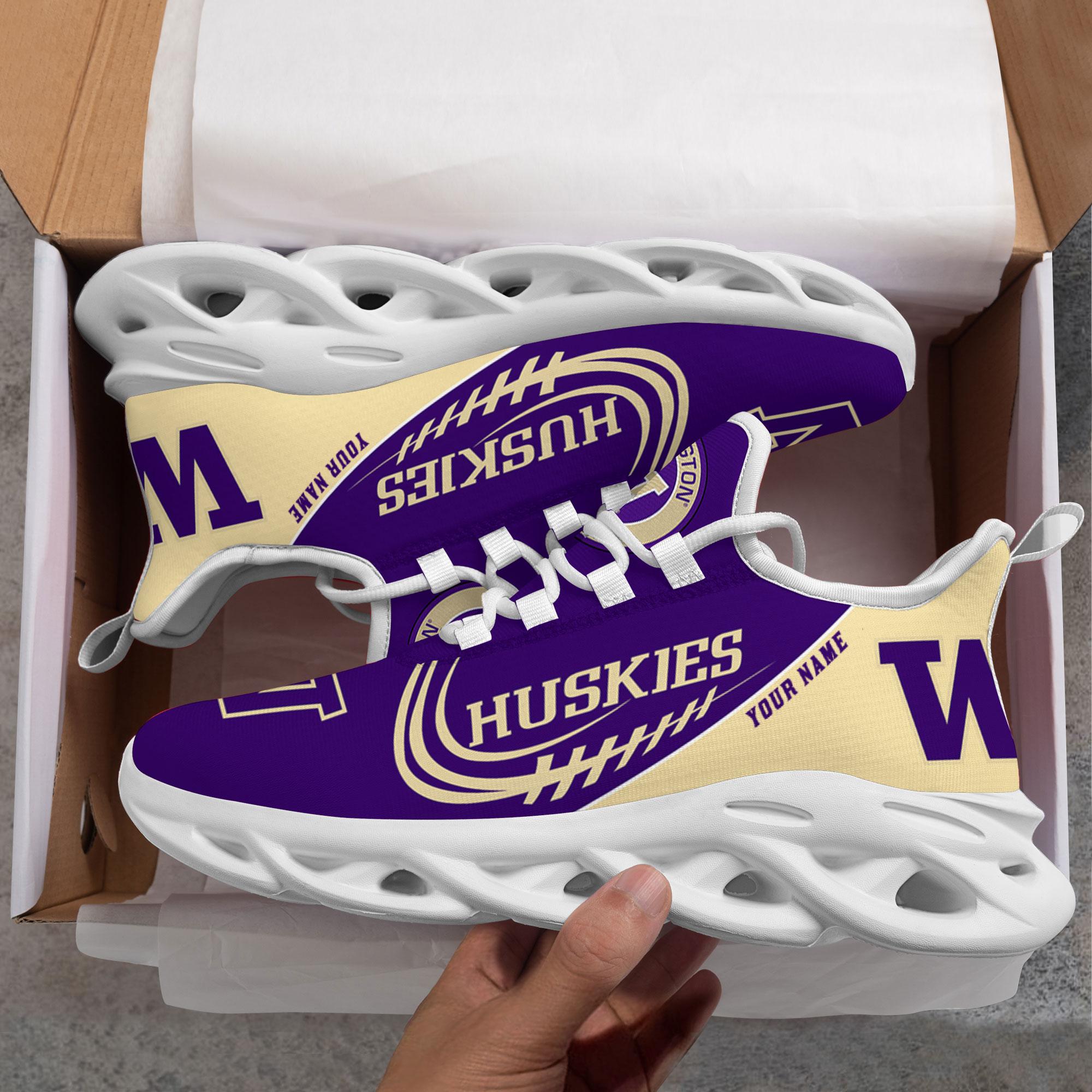 Ideafootwear Washington Huskies Max Soul Shoes Sneakers For Men And Women