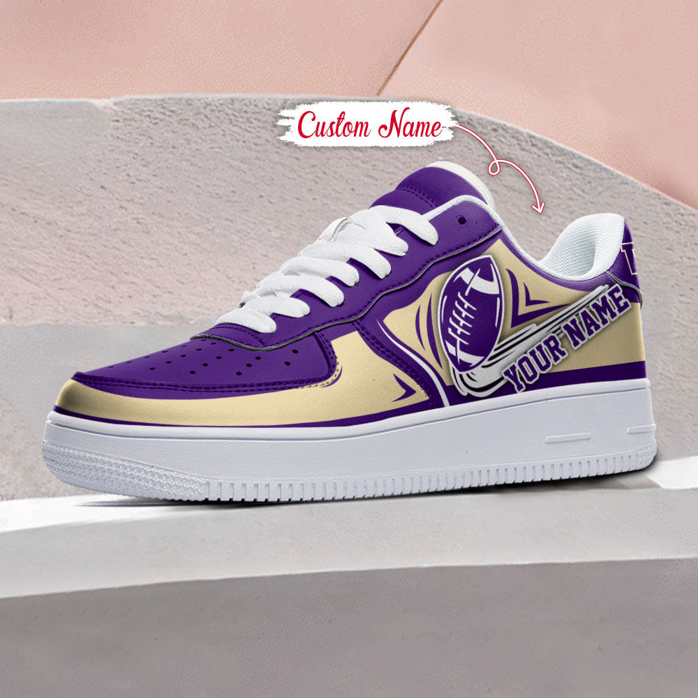 Ideafootwear Washington Huskies NCAA Air Low-Top Sneakers Shoes For Men And Women
