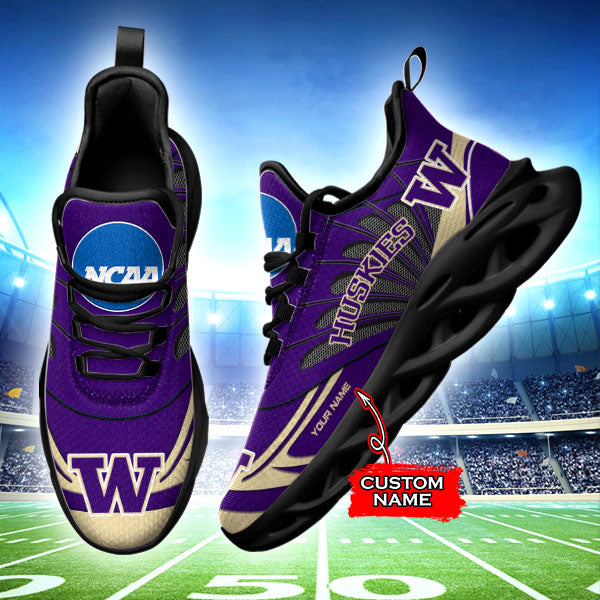 Ideafootwear Washington Huskies NCAA Max Soul Shoes Sneakers For Men And Women