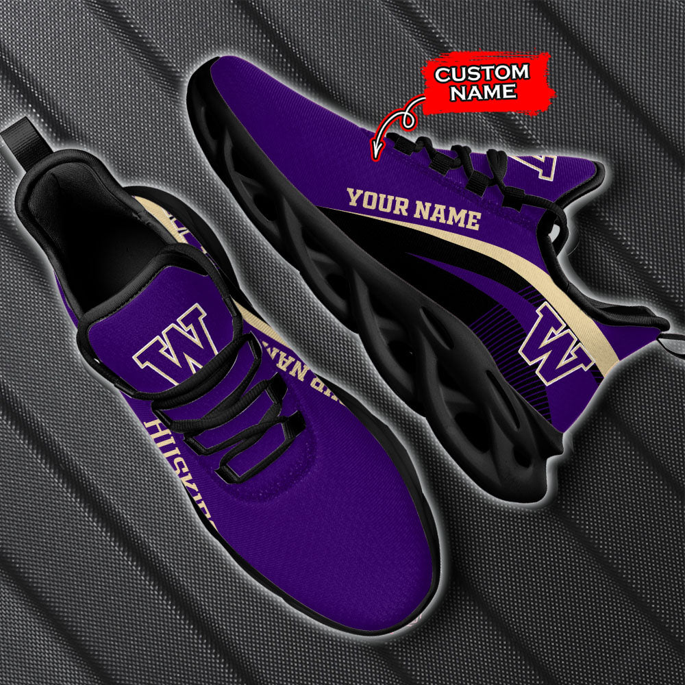 Ideafootwear Washington Huskies NCAA Max Soul Shoes Sneakers For Men And Women