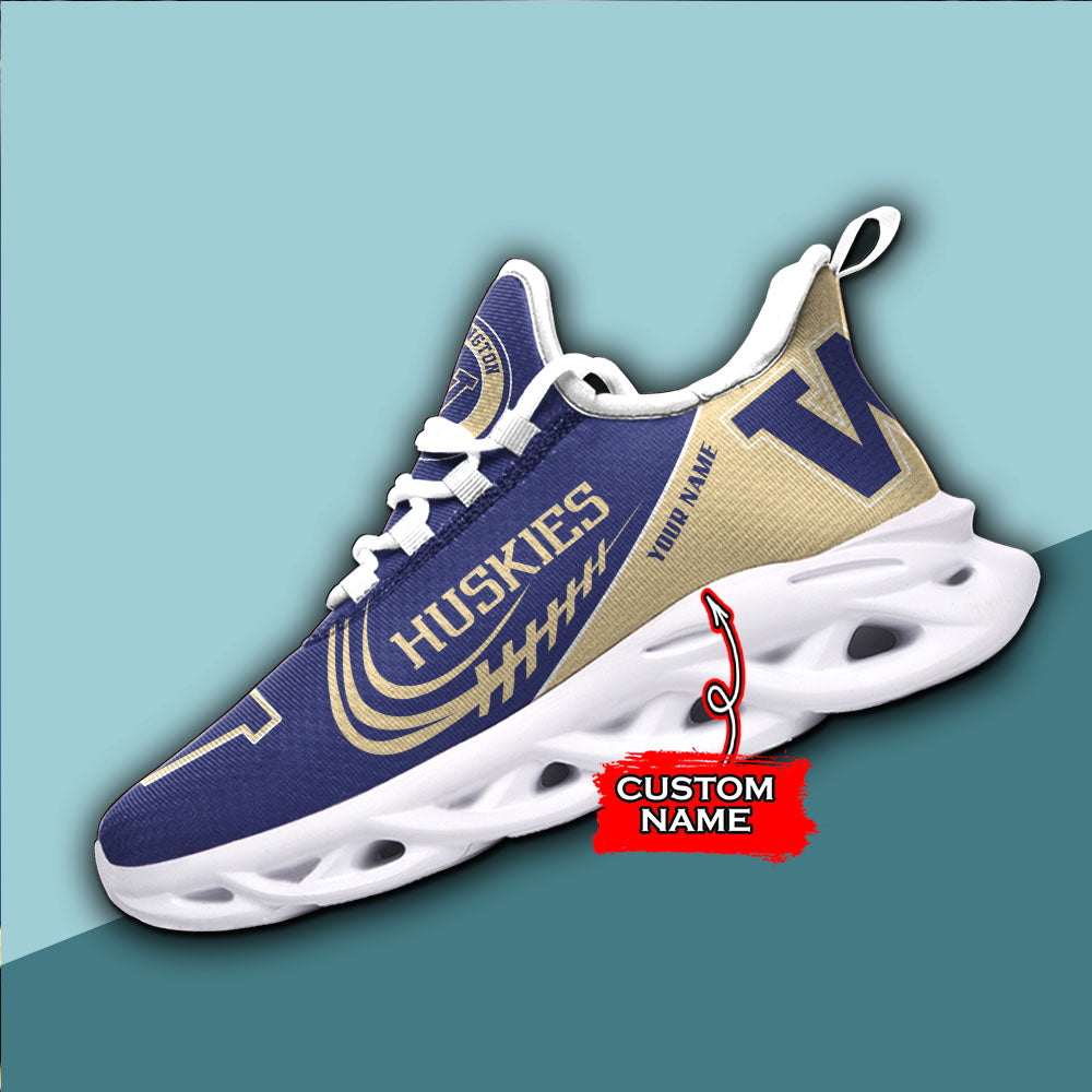 Ideafootwear Washington Huskies NCAA Max Soul Shoes Sneakers For Men And Women