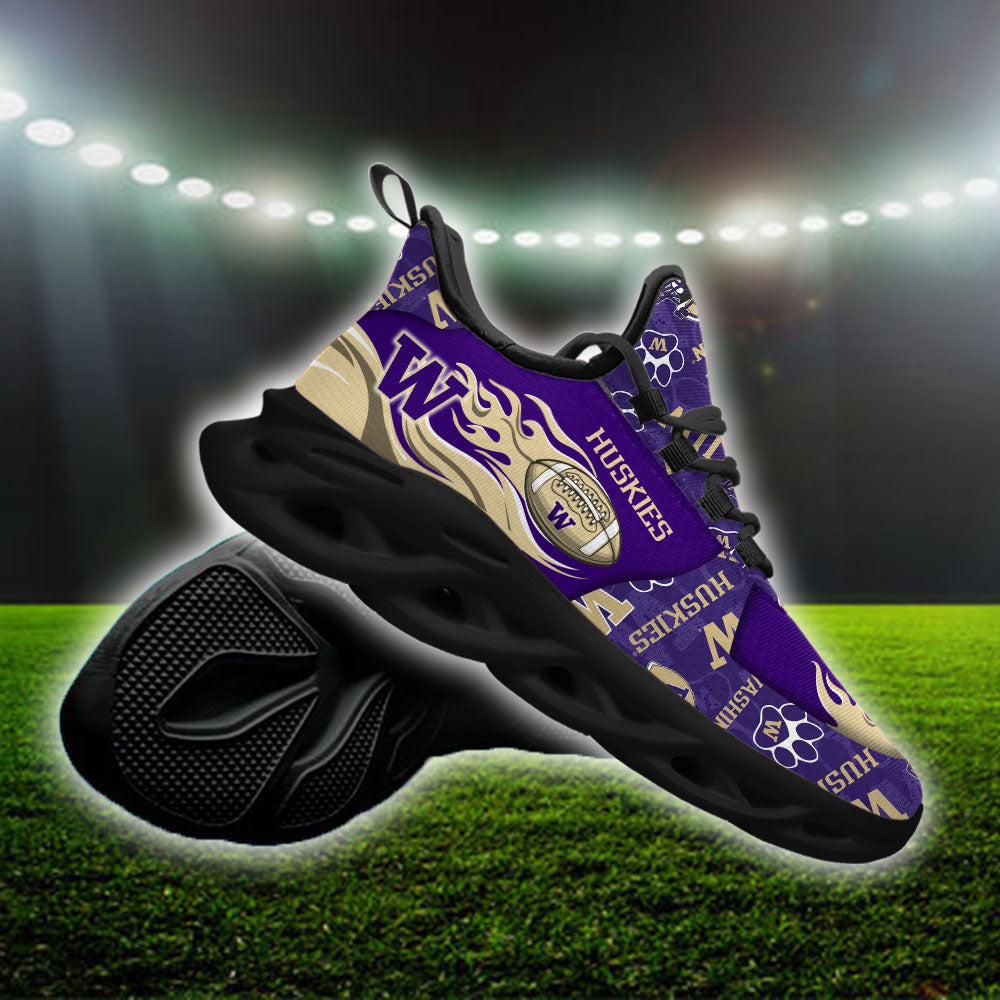 Ideafootwear Washington Huskies NCAA Max Soul Shoes Sneakers For Men And Women