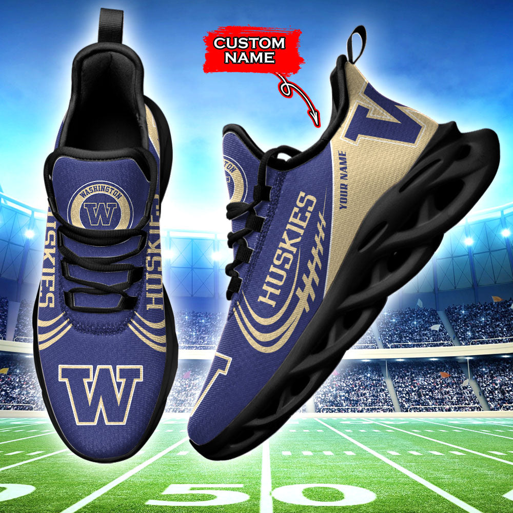 Ideafootwear Washington Huskies NCAA Max Soul Shoes Sneakers For Men And Women