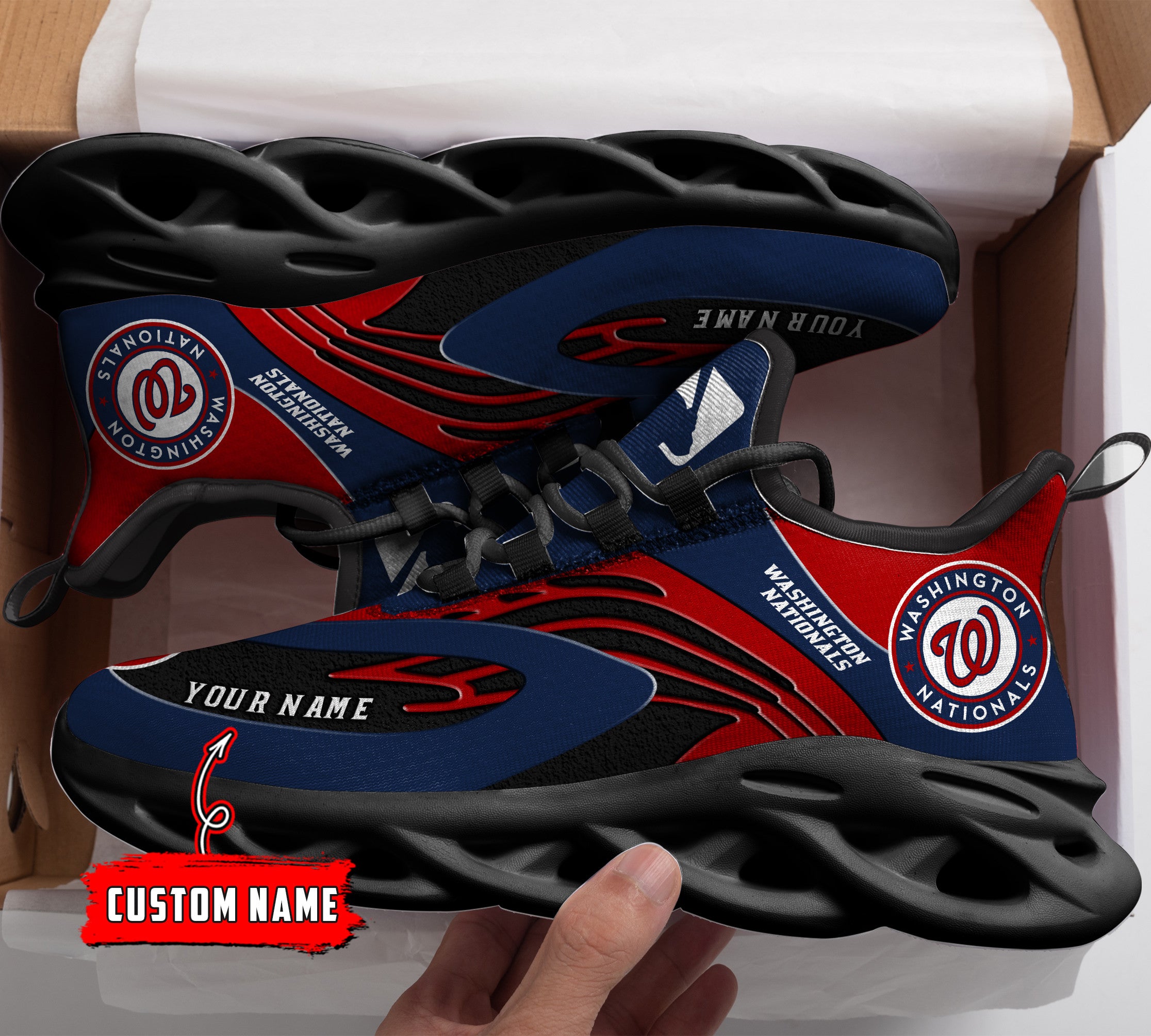 Ideafootwear Washington Nationals Max Soul Shoes Sneakers For Men And Women
