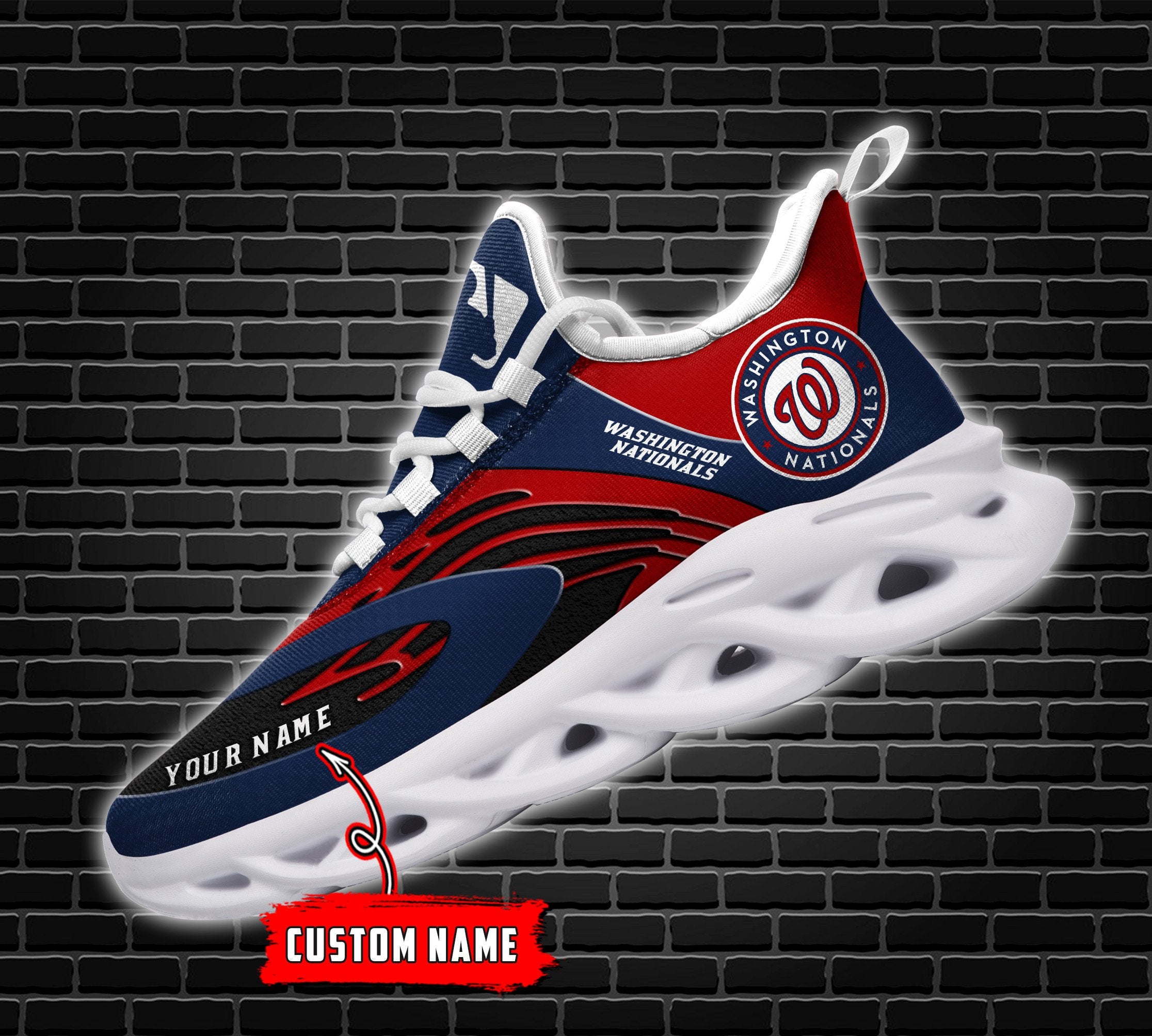 Ideafootwear Washington Nationals Max Soul Shoes Sneakers For Men And Women