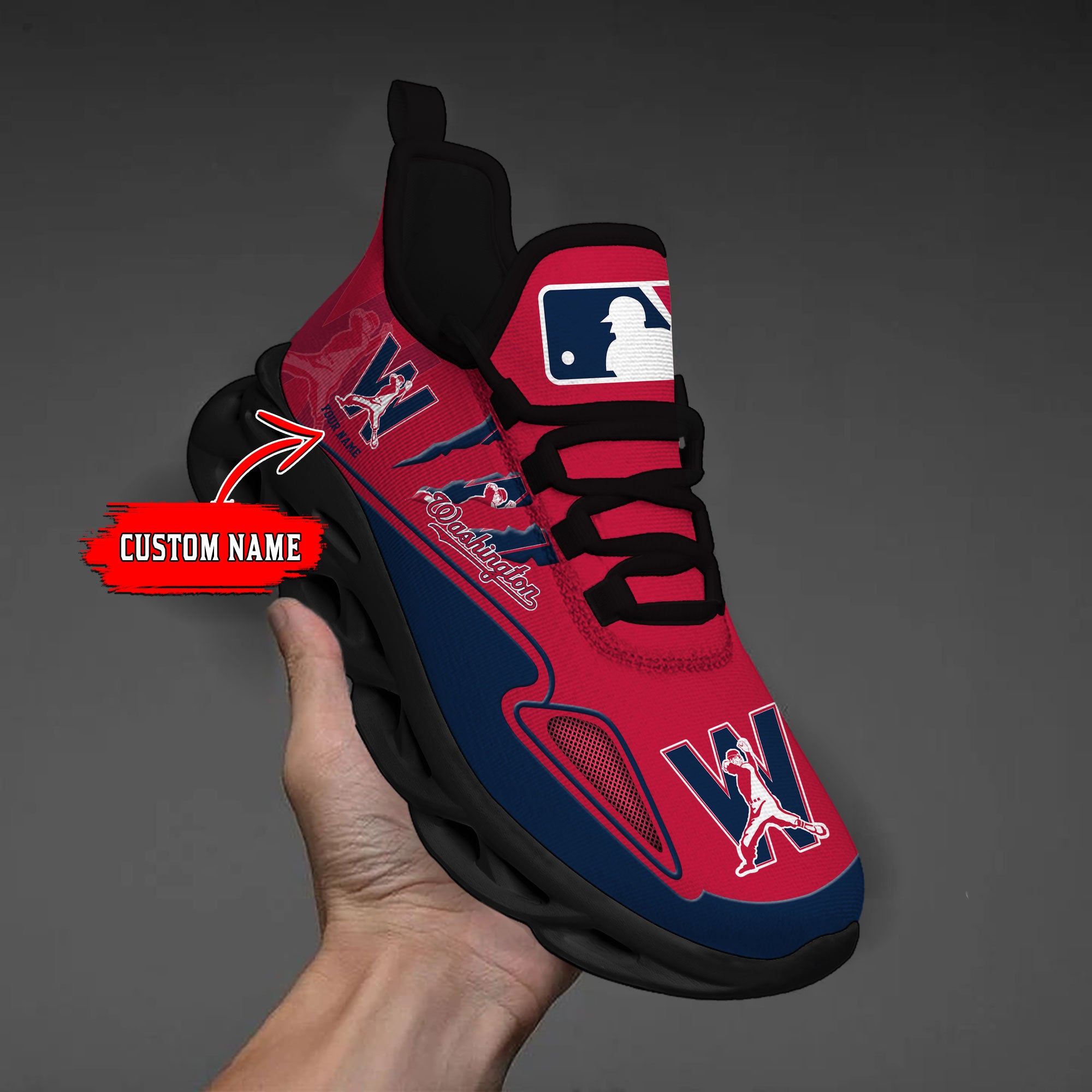 Ideafootwear Washington Nationals Max Soul Shoes Sneakers For Men And Women