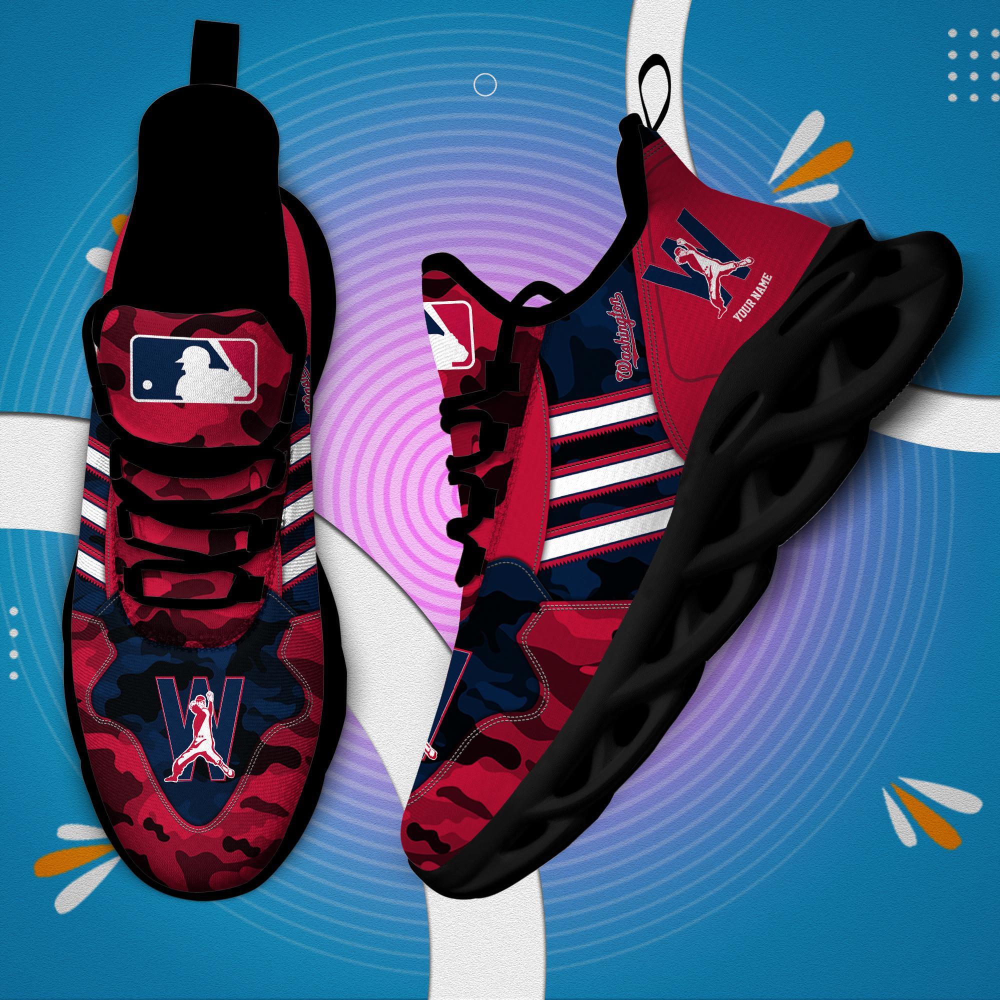 Ideafootwear Washington Nationals Max Soul Shoes Sneakers For Men And Women