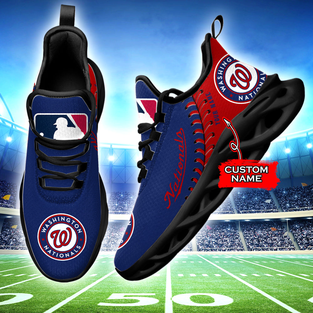 Ideafootwear Washington Nationals MLB Max Soul Shoes Sneakers For Men And Women