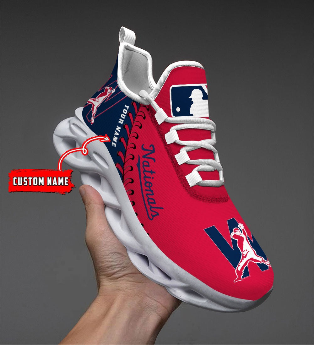 Ideafootwear Washington Nationals MLB Max Soul Shoes Sneakers For Men And Women