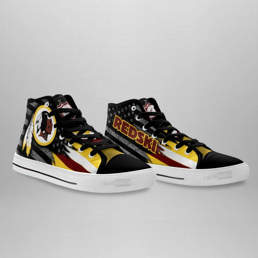 Ideafootwear Washington Redskins High Top Canvas Sneakers Shoes For Men And Women