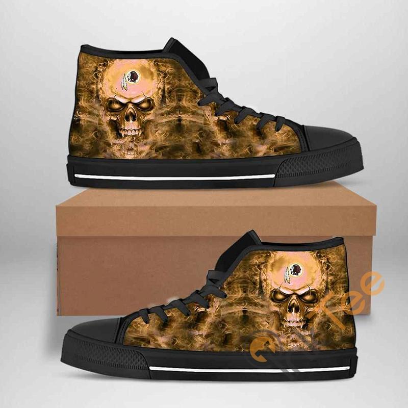 Ideafootwear Washington Redskins High Top Canvas Sneakers Shoes For Men And Women