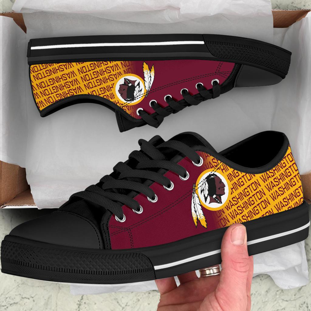 Ideafootwear Washington Redskins Low Top Canvas Sneakers Shoes For Men And Women