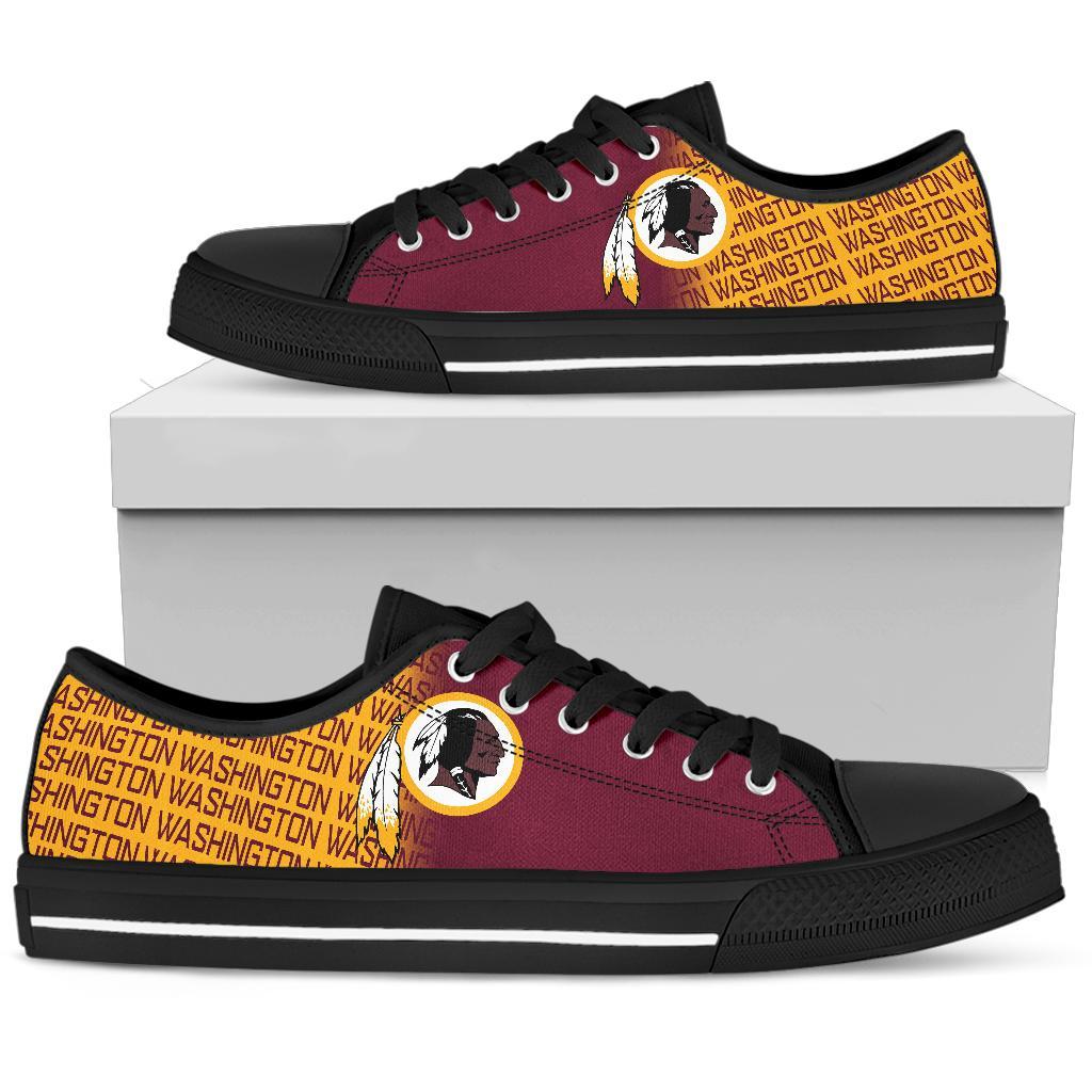Ideafootwear Washington Redskins Low Top Canvas Sneakers Shoes For Men And Women
