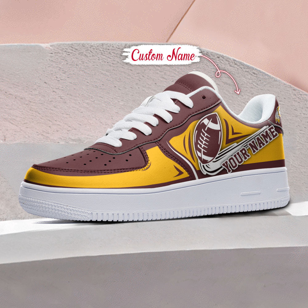 Ideafootwear Washington Redskins NFL Air Low-Top Sneakers Shoes For Men And Women