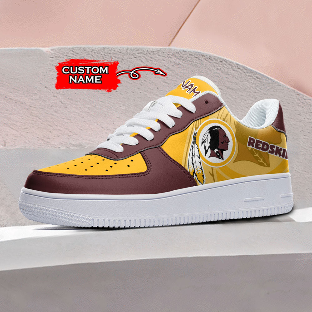 Ideafootwear Washington Redskins NFL Air Low-Top Sneakers Shoes For Men And Women