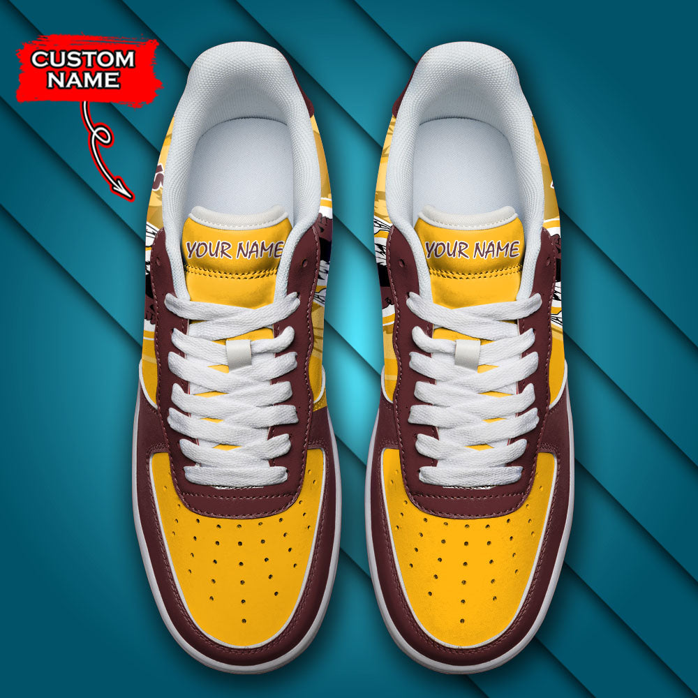 Ideafootwear Washington Redskins NFL Air Low-Top Sneakers Shoes For Men And Women