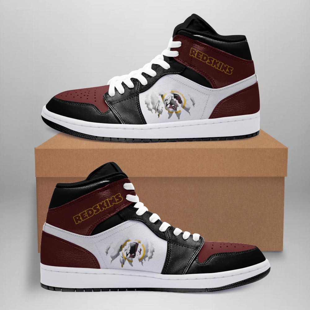 Ideafootwear Washington Redskins NFL AJ1 High Sneakers Shoes For Men And Women