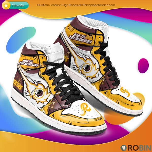 Ideafootwear Washington Redskins NFL AJ1 High Sneakers Shoes For Men And Women