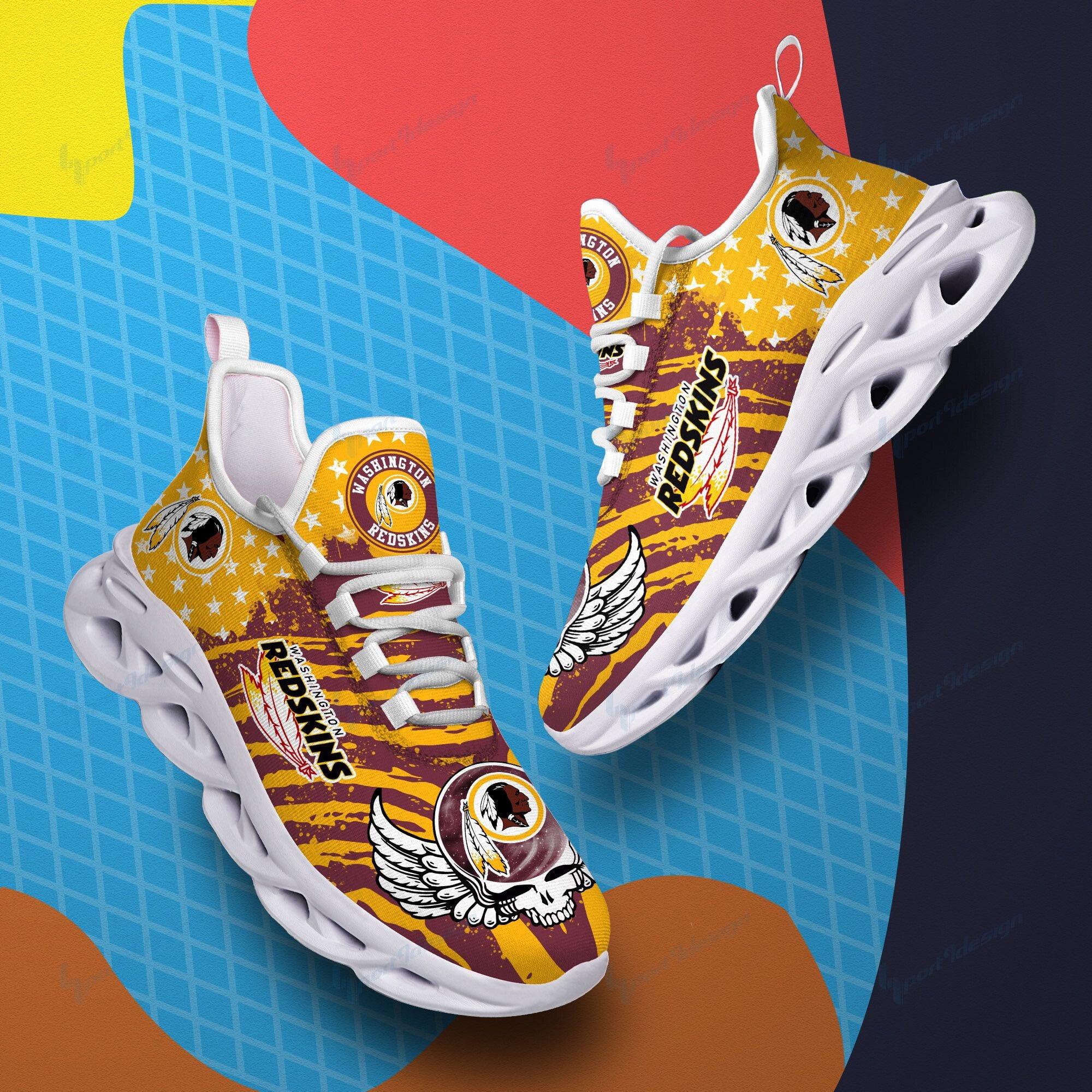 Ideafootwear Washington Redskins NFL Max Soul Shoes Sneakers For Men And Women