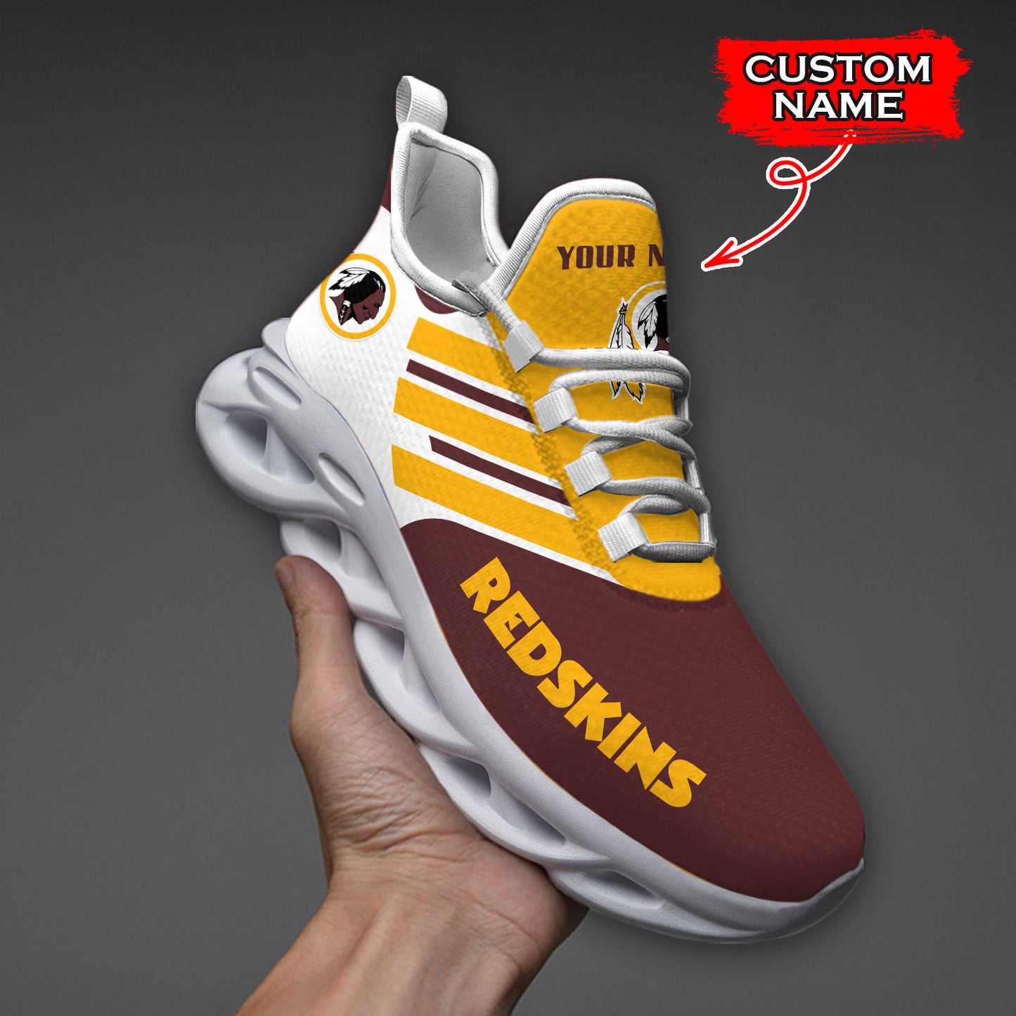 Ideafootwear Washington Redskins NFL Max Soul Shoes Sneakers For Men And Women