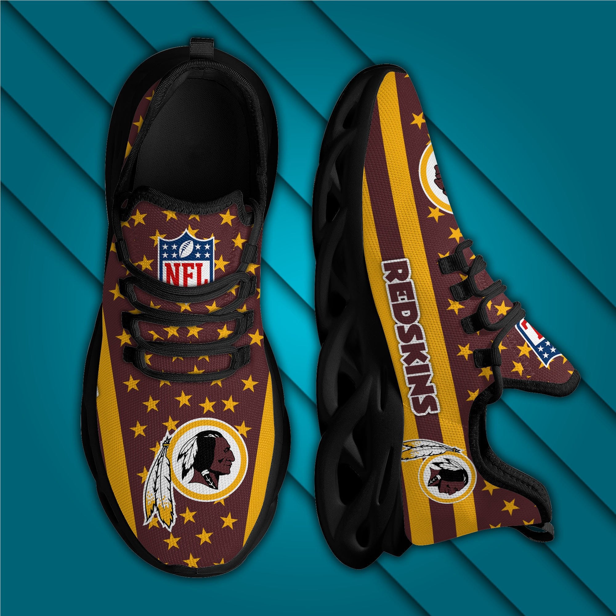 Ideafootwear Washington Redskins NFL Max Soul Shoes Sneakers For Men And Women