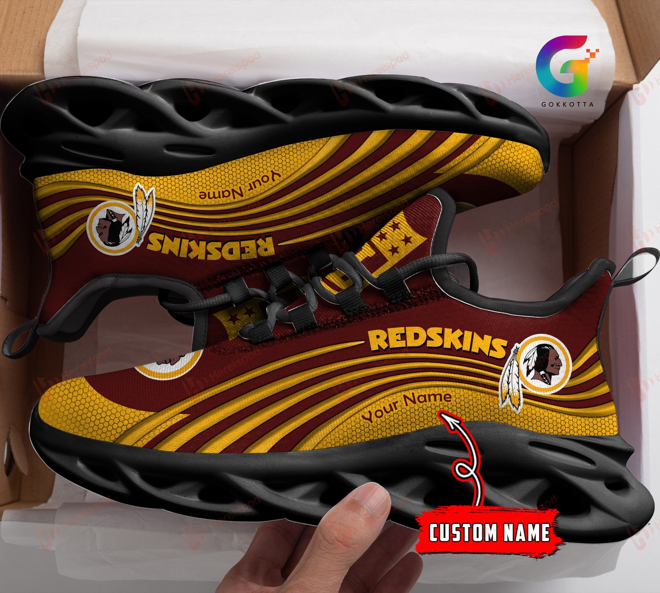 Ideafootwear Washington Redskins NFL Max Soul Shoes Sneakers For Men And Women