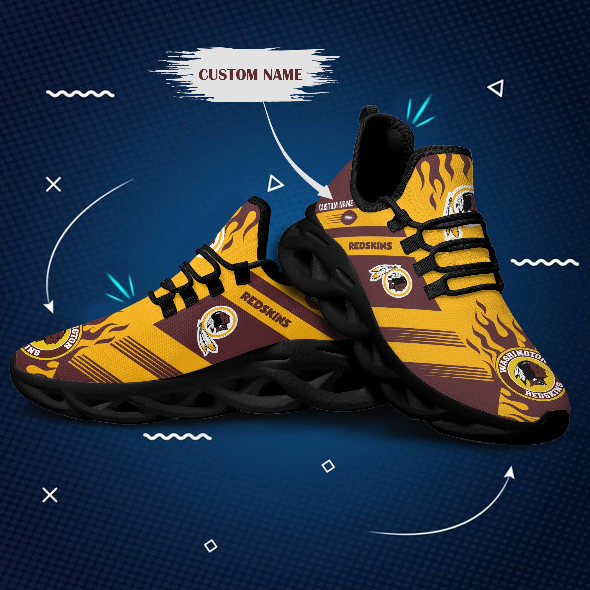 Ideafootwear Washington Redskins NFL Max Soul Shoes Sneakers For Men And Women