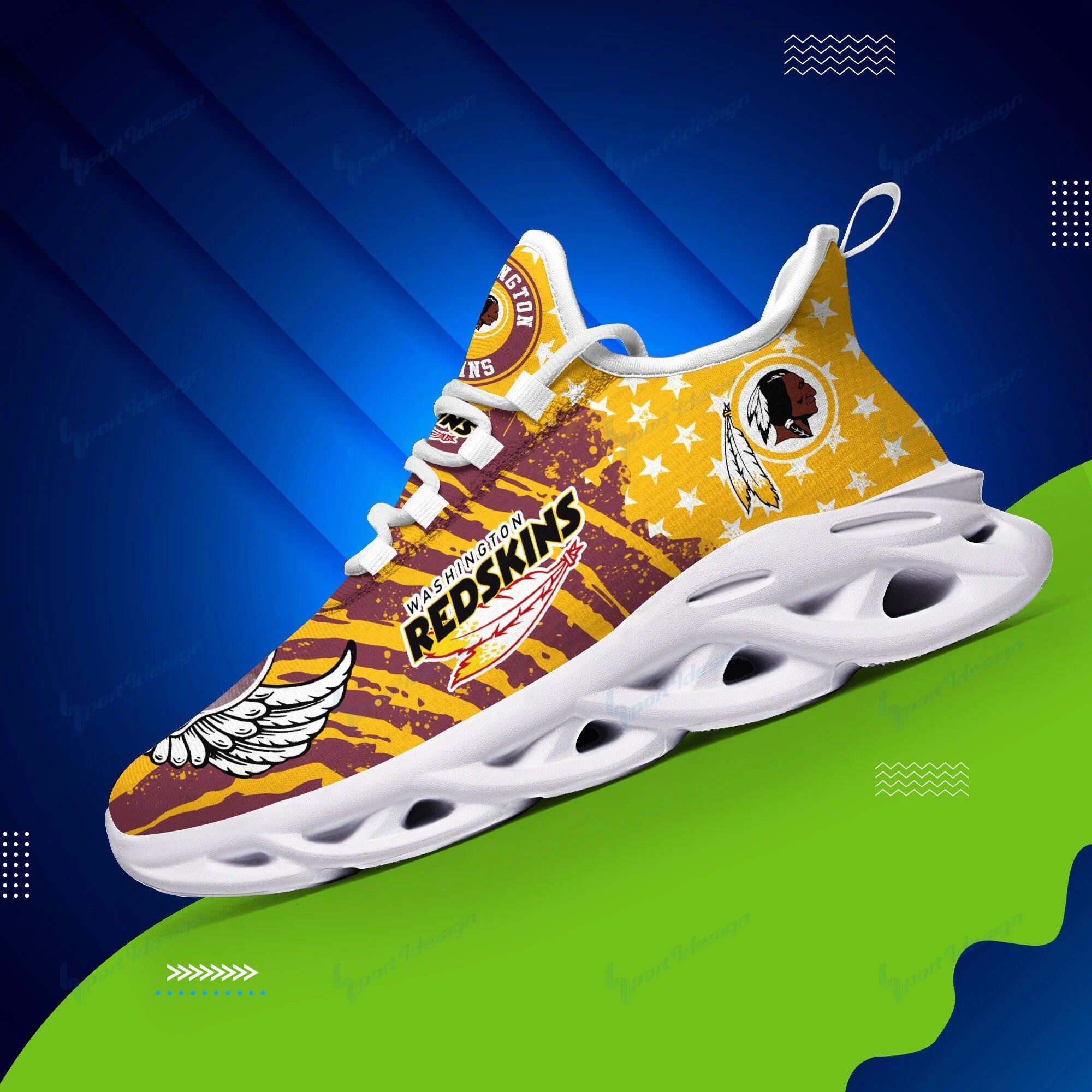 Ideafootwear Washington Redskins NFL Max Soul Shoes Sneakers For Men And Women