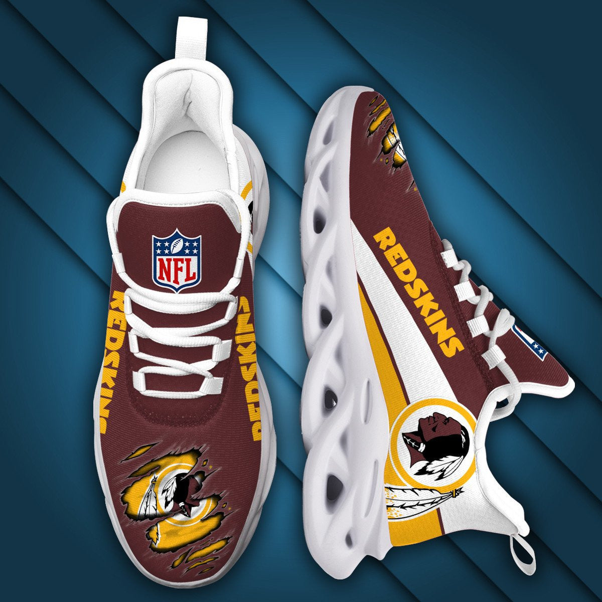 Ideafootwear Washington Redskins NFL Max Soul Shoes Sneakers For Men And Women