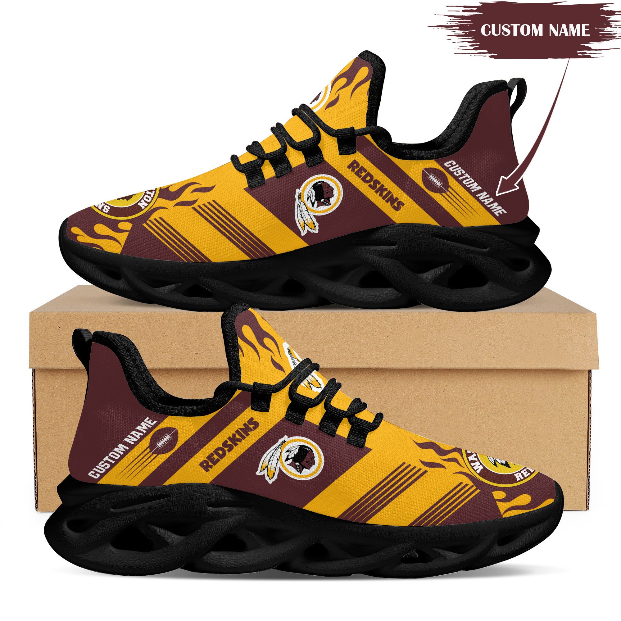 Ideafootwear Washington Redskins NFL Max Soul Shoes Sneakers For Men And Women