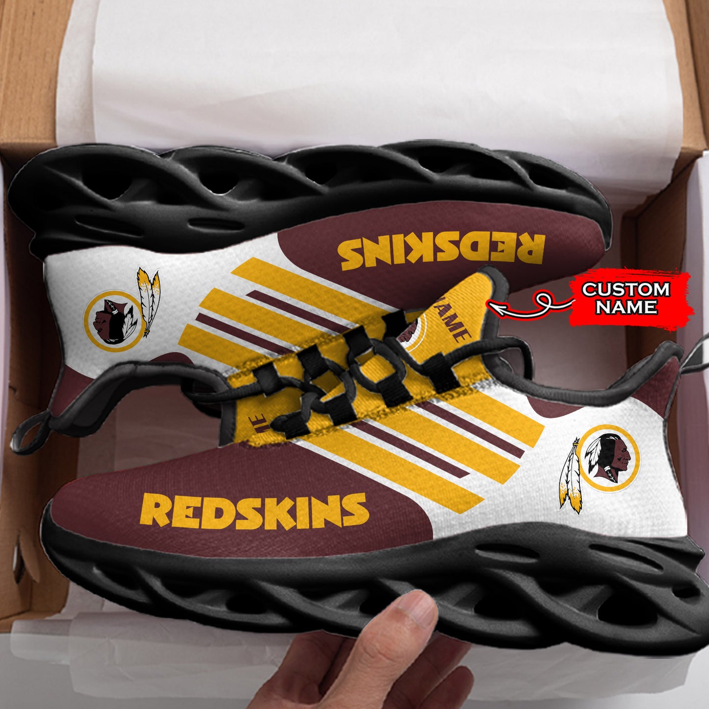 Ideafootwear Washington Redskins NFL Max Soul Shoes Sneakers For Men And Women