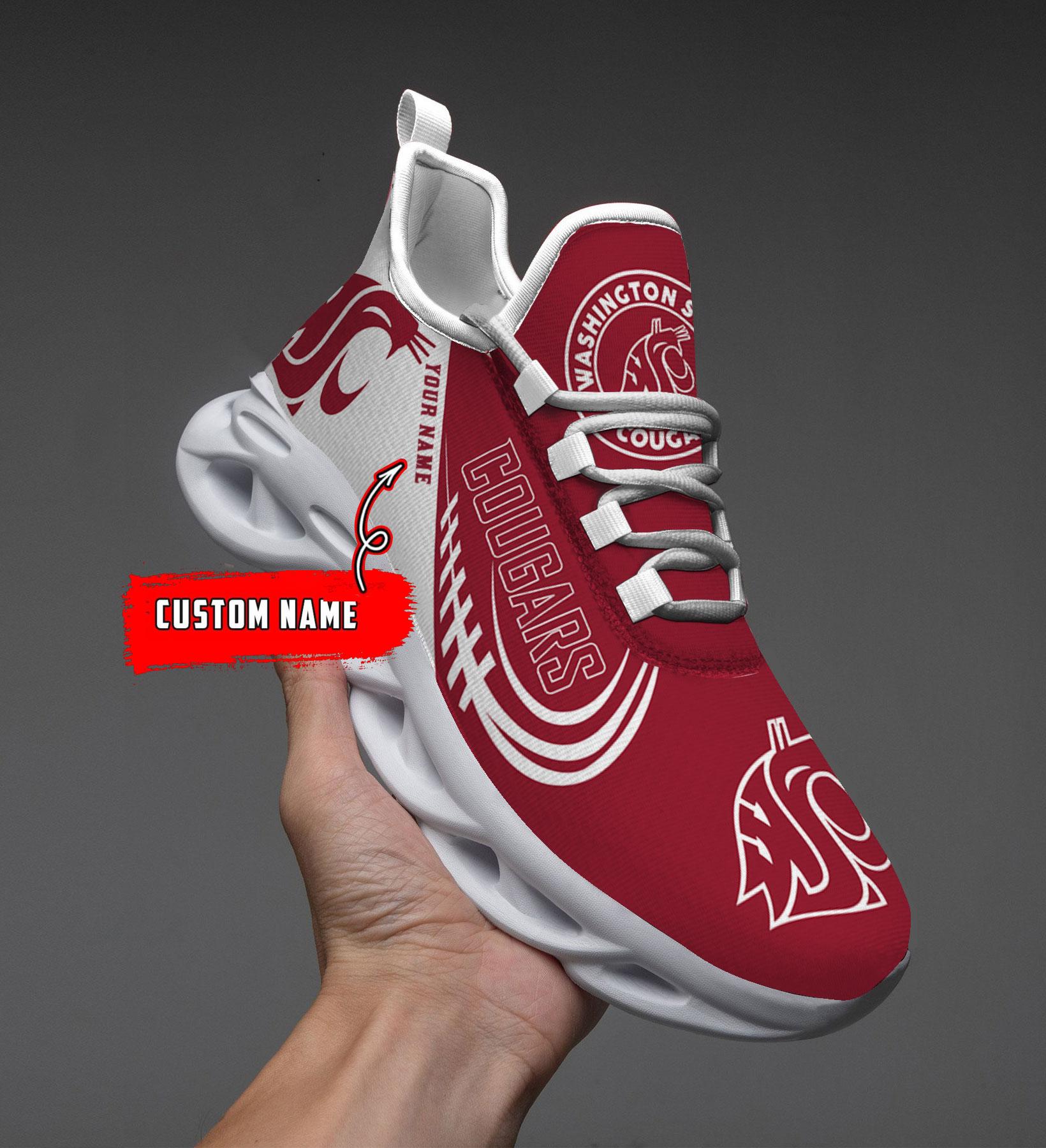 Ideafootwear Washington State Cougars Max Soul Shoes Sneakers For Men And Women