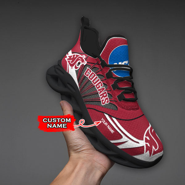 Ideafootwear Washington State Cougars NCAA Max Soul Shoes Sneakers For Men And Women