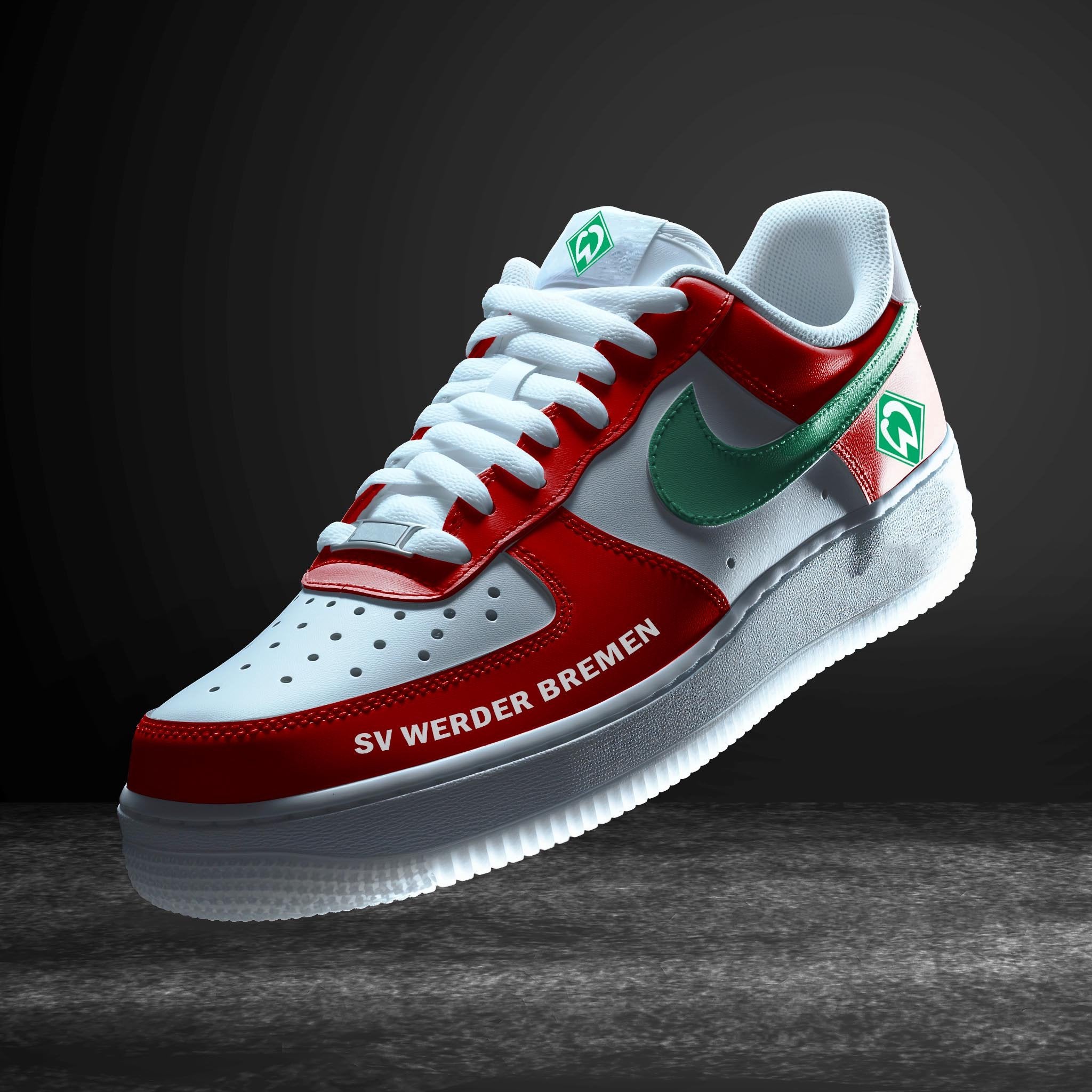 Ideafootwear Werder Bremen Bundesliga Air Low-Top Sneakers Shoes For Men And Women