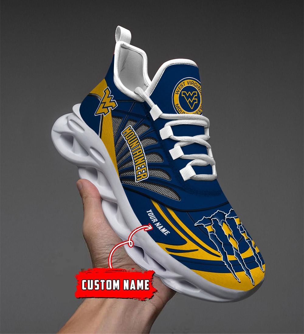 Ideafootwear West Virginia Mountaineers Max Soul Shoes Sneakers For Men And Women