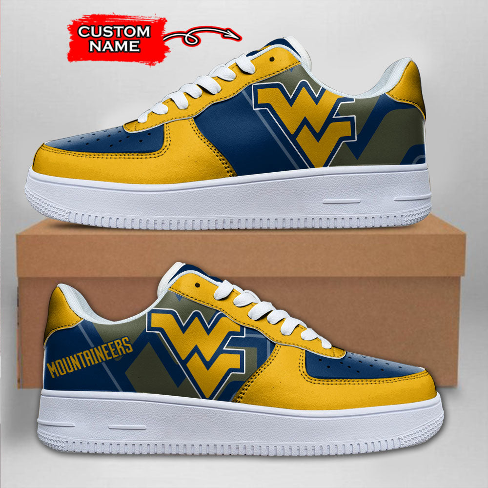 Ideafootwear West Virginia Mountaineers NCAA Air Low-Top Sneakers Shoes For Men And Women