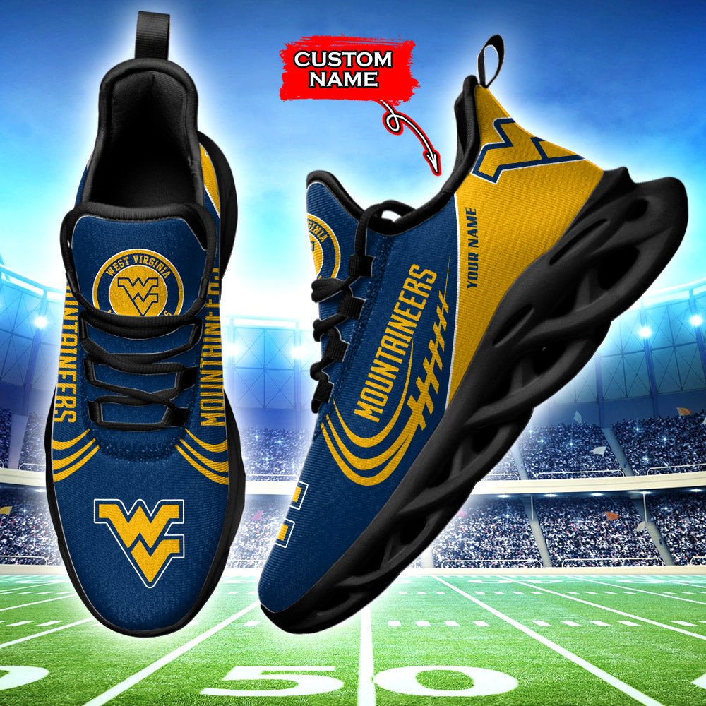 Ideafootwear West Virginia Mountaineers NCAA Max Soul Shoes Sneakers For Men And Women