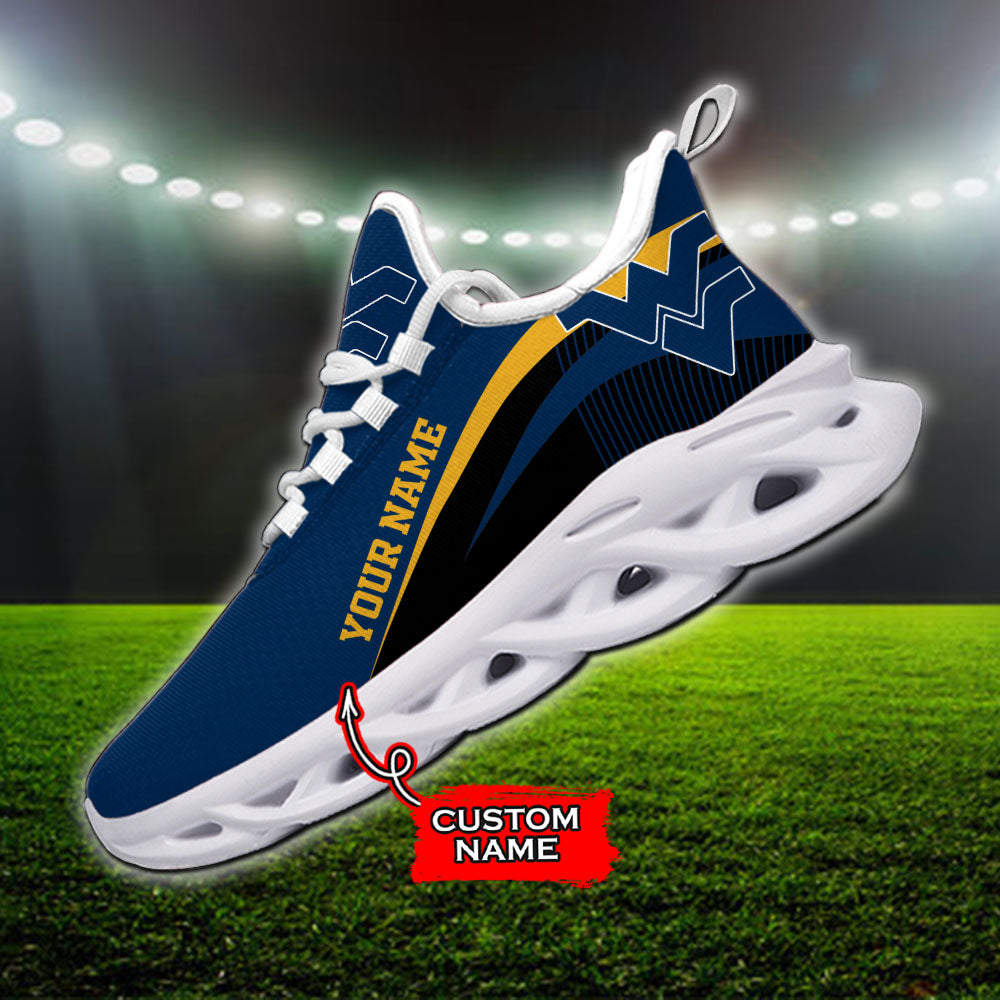 Ideafootwear West Virginia Mountaineers NCAA Max Soul Shoes Sneakers For Men And Women