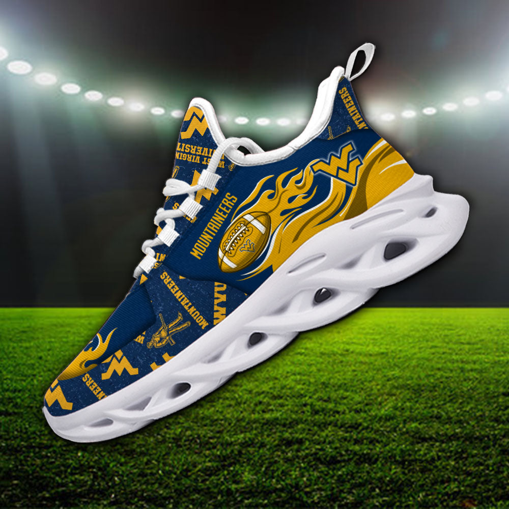 Ideafootwear West Virginia Mountaineers NCAA Max Soul Shoes Sneakers For Men And Women