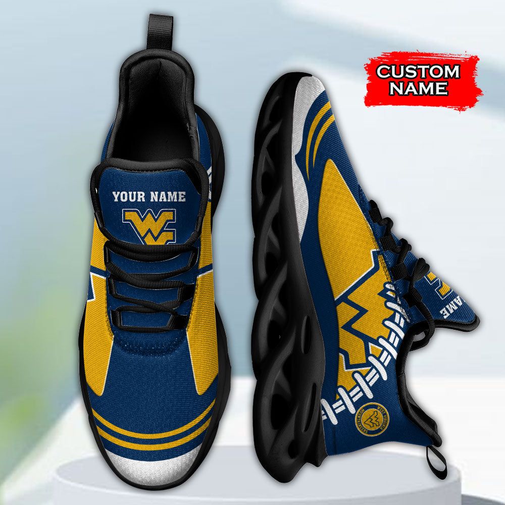 Ideafootwear West Virginia Mountaineers NCAA Max Soul Shoes Sneakers For Men And Women
