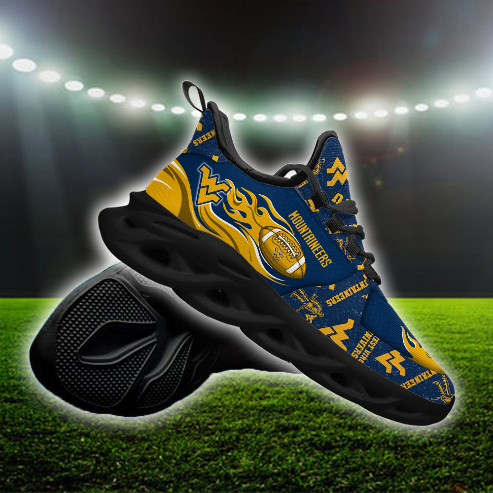 Ideafootwear West Virginia Mountaineers NCAA Max Soul Shoes Sneakers For Men And Women