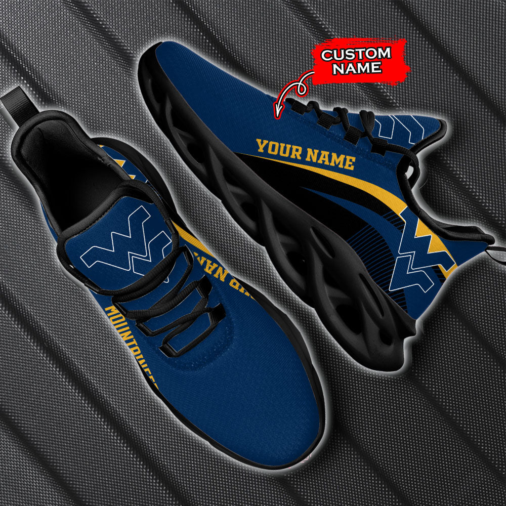 Ideafootwear West Virginia Mountaineers NCAA Max Soul Shoes Sneakers For Men And Women