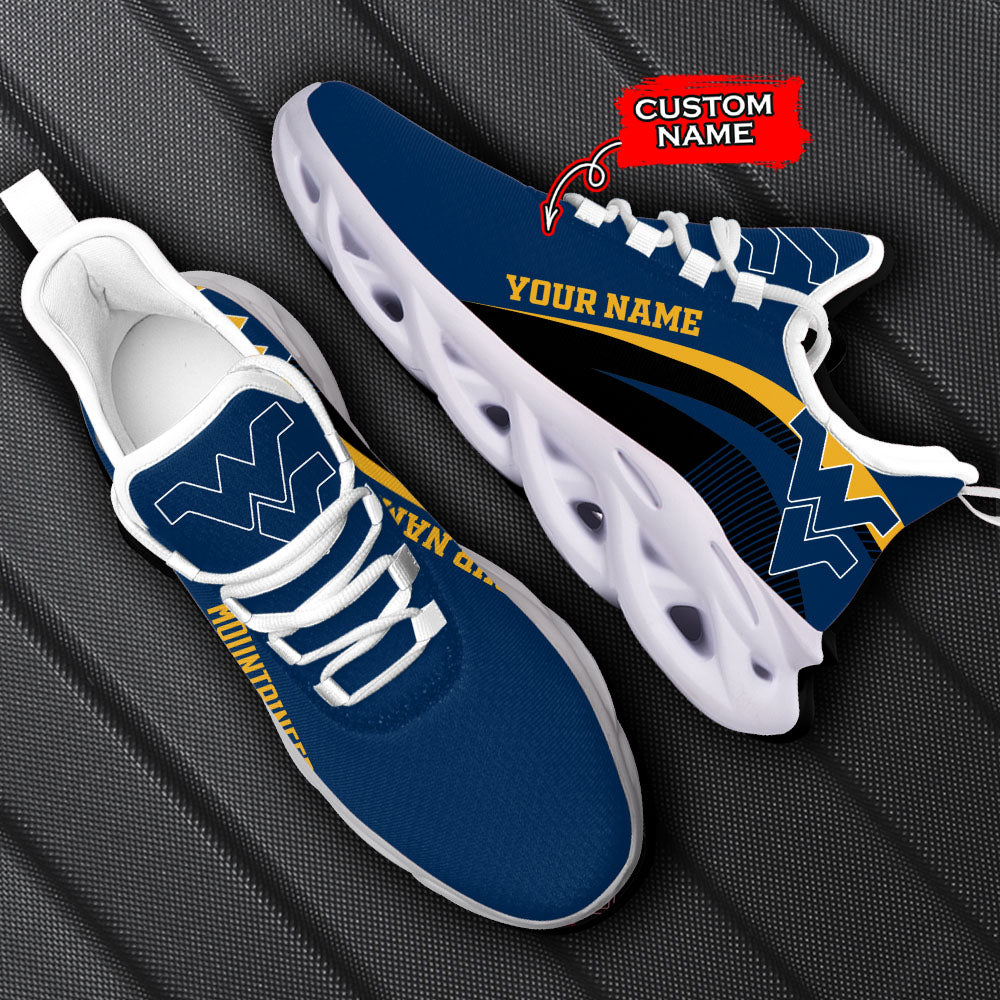 Ideafootwear West Virginia Mountaineers NCAA Max Soul Shoes Sneakers For Men And Women