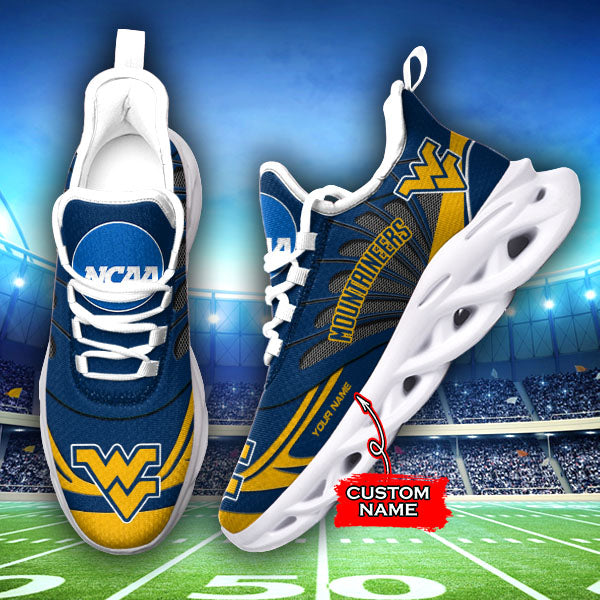 Ideafootwear West Virginia Mountaineers NCAA Max Soul Shoes Sneakers For Men And Women