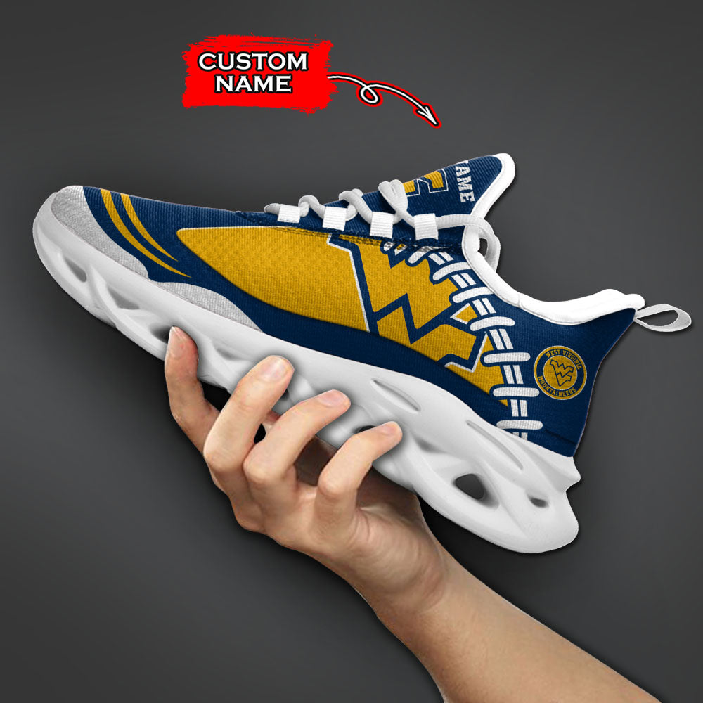Ideafootwear West Virginia Mountaineers NCAA Max Soul Shoes Sneakers For Men And Women