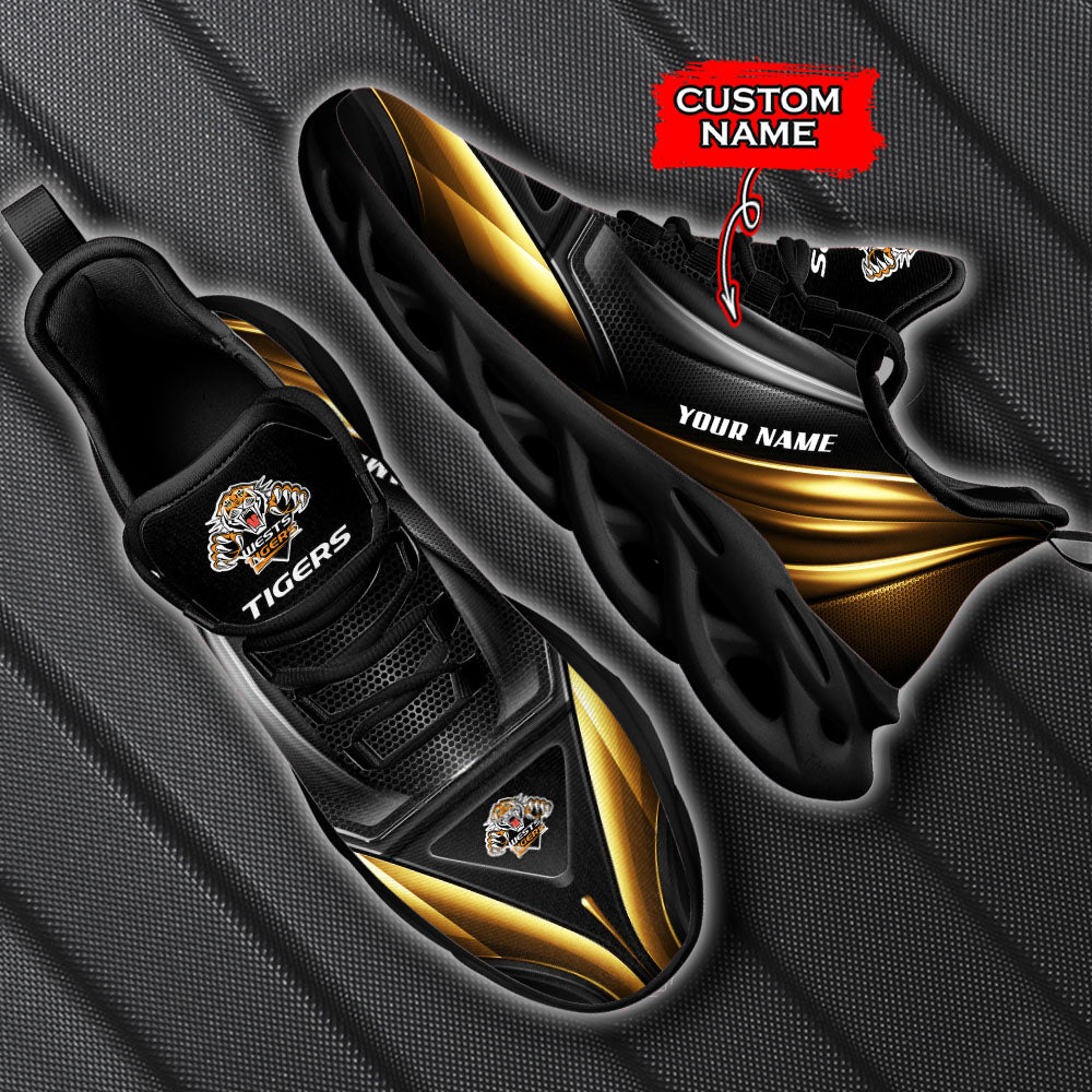 Ideafootwear Wests Tigers NRL Max Soul Shoes Sneakers For Men And Women