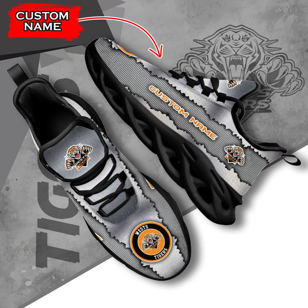 Ideafootwear Wests Tigers NRL Max Soul Shoes Sneakers For Men And Women